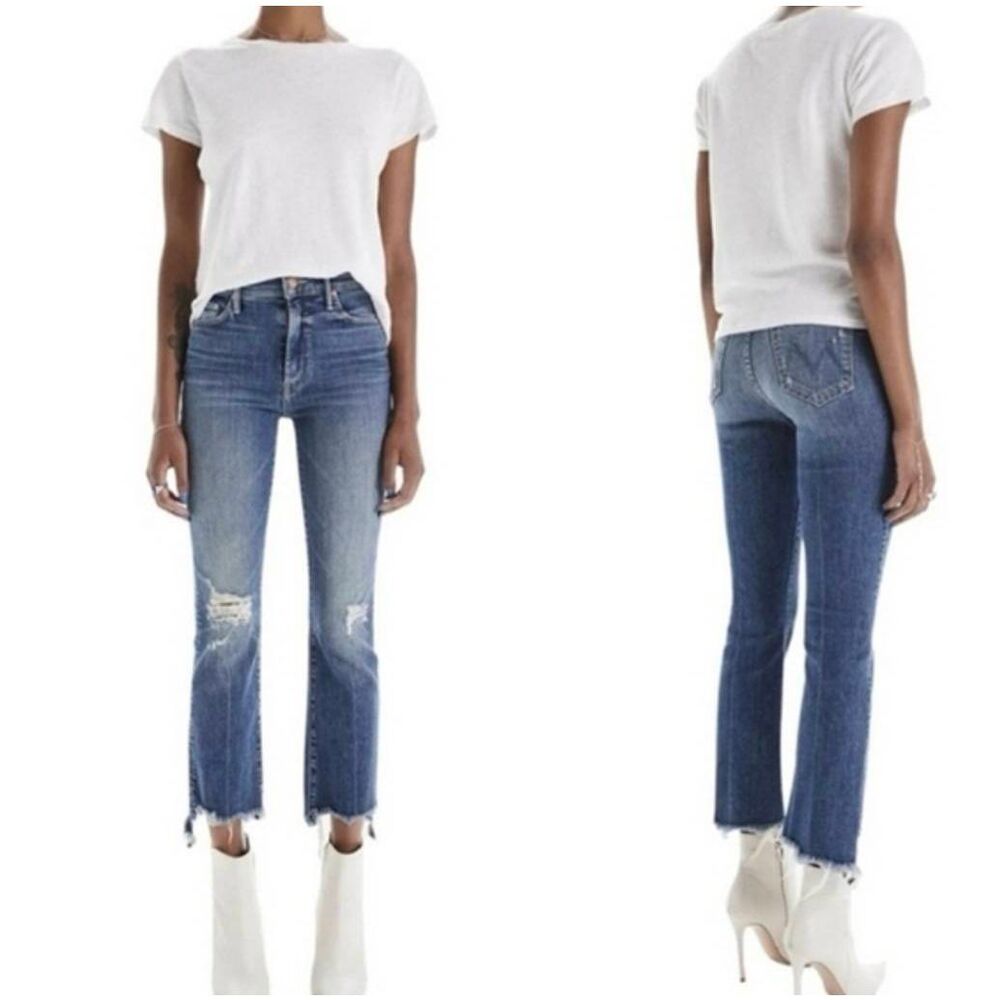 Mother The Insider Crop Step Chew in Dancing On Coals 27 Luxury Designer Distres